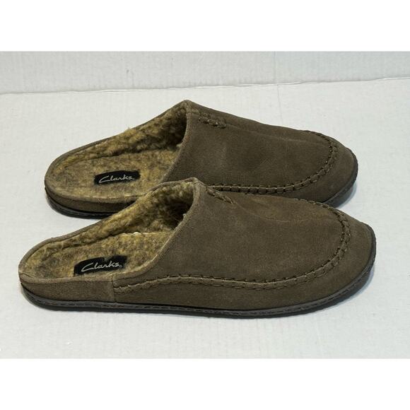 Clarks Men's Slippers 12W Leather Upper - Picture 7 of 9